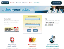 Tablet Screenshot of checkyourtest.com